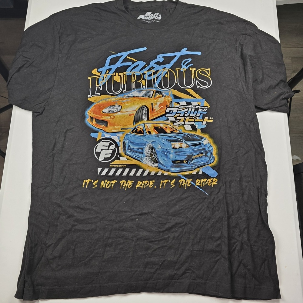 Fast And Furious Mens Shirt Black XXL Short Sleeve Movie Tee Adults Casual - Picture 2 of 5